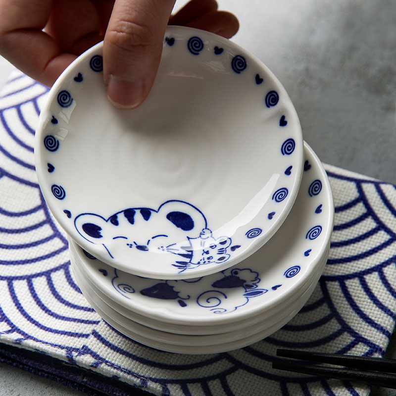 Zodiac ceramic flavour dishes Chinese dishes home 12 Zodiac creative dish seasoning sauce dish ipads plate plate