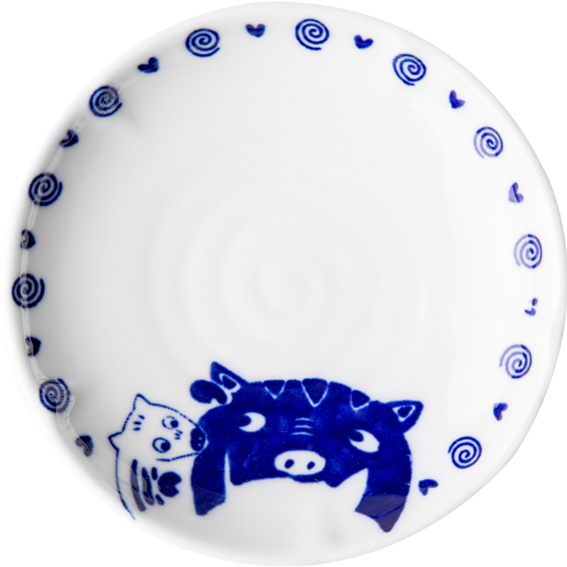 Zodiac ceramic flavour dishes Chinese dishes home 12 Zodiac creative dish seasoning sauce dish ipads plate plate