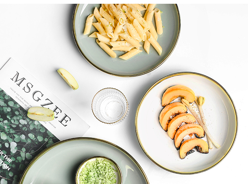 Nordic contracted up phnom penh ceramic disc home plate of up phnom penh steak plate of pasta salad plate of American bread plate
