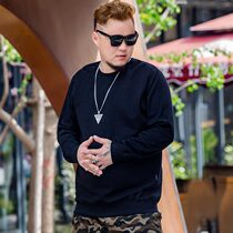  Spring and autumn plus fat plus size pullover fat loose fleece mens sweater large thick long-sleeved t-shirt bottoming shirt