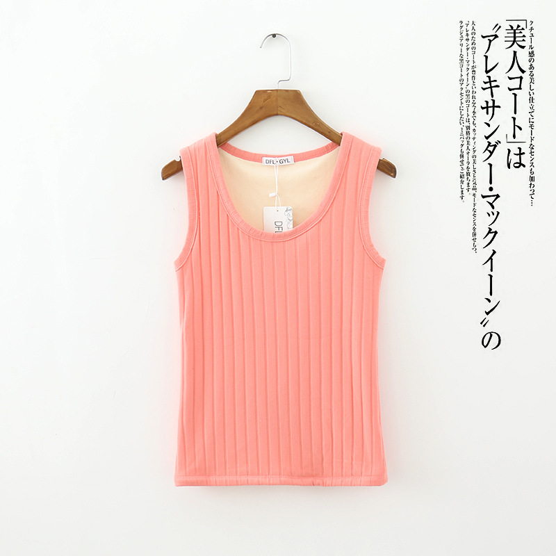 Mùa đông cộng với nhung dày ấm áp vest nữ phiên bản Hàn Quốc của đồ lót thanh niên vest vest dây đeo vai cỡ lớn áo không tay áo kiểu đẹp
