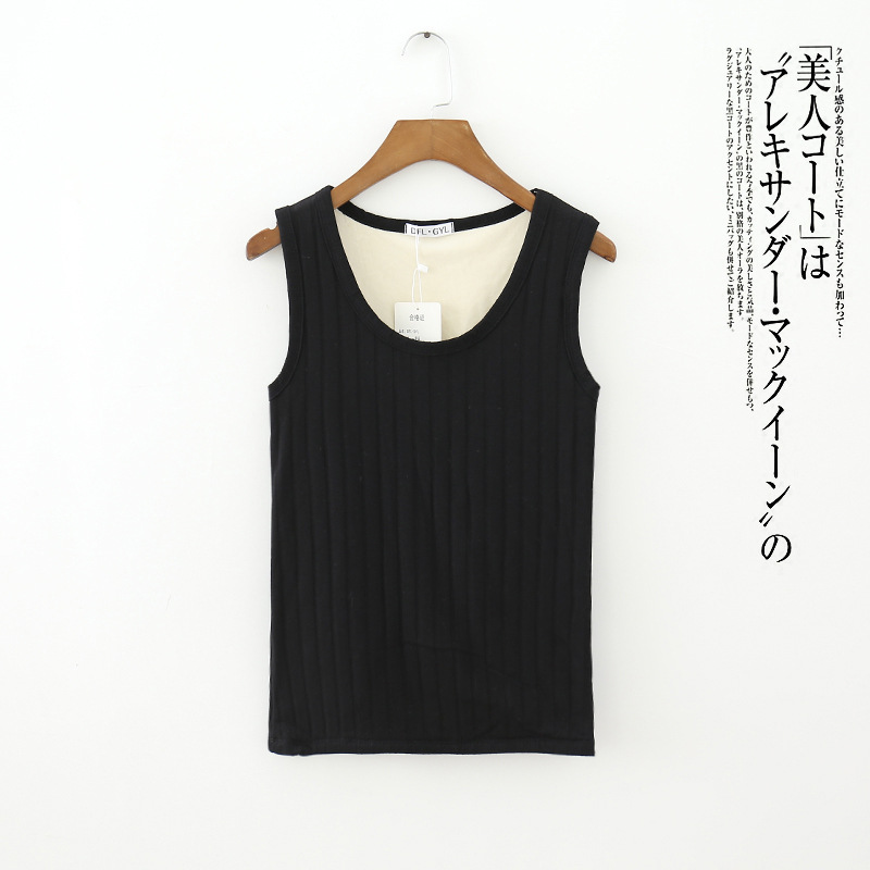 Mùa đông cộng với nhung dày ấm áp vest nữ phiên bản Hàn Quốc của đồ lót thanh niên vest vest dây đeo vai cỡ lớn áo không tay áo kiểu đẹp