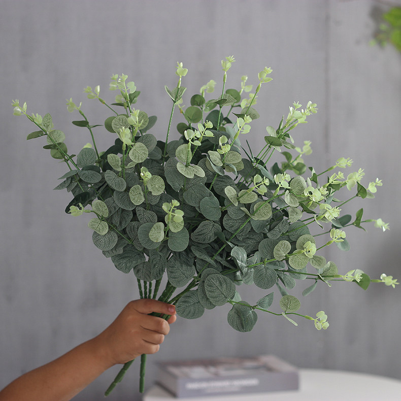 16 Fork Yougali Fake Grass Simulation Grass Simulation Green Plant Money Leaf Wedding Celebration Decorative Floral Potted Green Grass