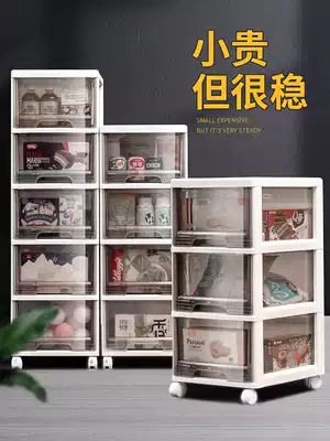 Storage box household snacks toy cabinet drawer type plastic finishing box multi-layer storage cabinet artifact transparent box