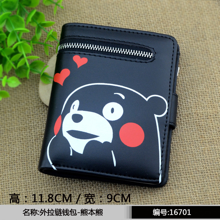 Ví gấu Kumamoto ví sinh viên ngắn ví hoạt hình Nhật Bản Kumamon ví nam và nữ gói thẻ hoạt hình xung quanh sticker cute đồ ăn