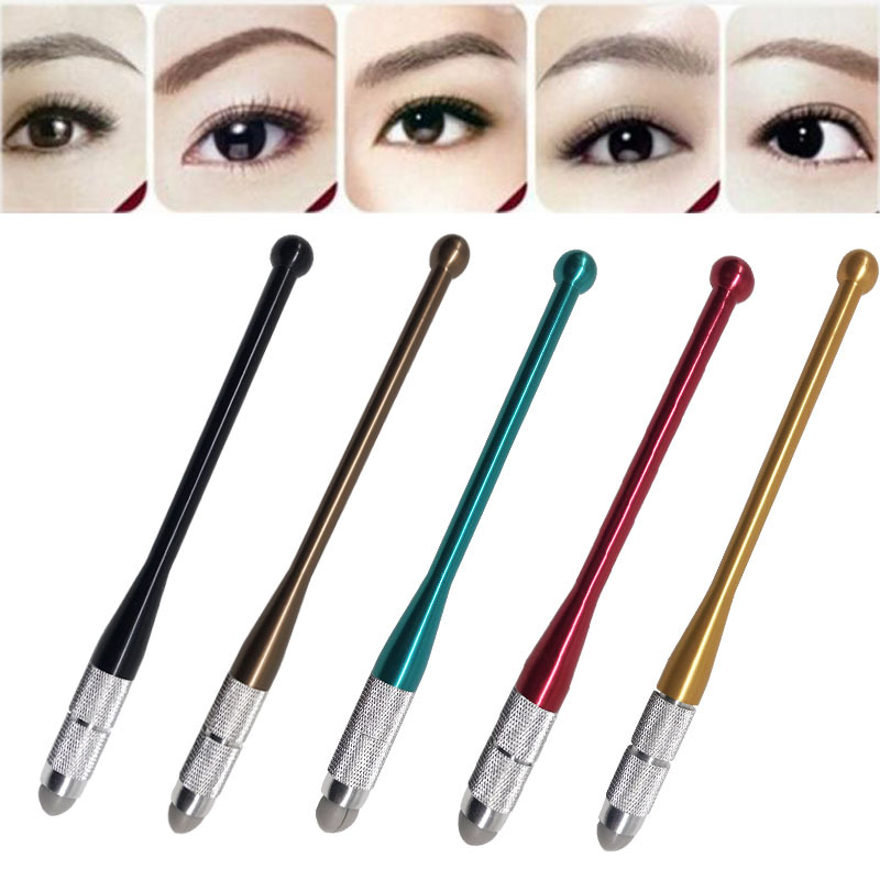 Handmade tattoo embroidery pen professional floating eyebrow color material pen one word mouth carved eyebrow embroidery eyebrow pen tattoo embroidery color material needle blade