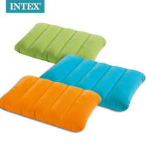 INTEX flocking inflatable pillow Travel outdoor portable home air-blowing camping pillow pillow waist pillow
