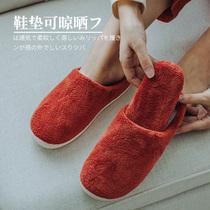 Excellent autumn and winter indoor plush female warm massage cotton slippers Home non-slip thick bottom mens home floor household