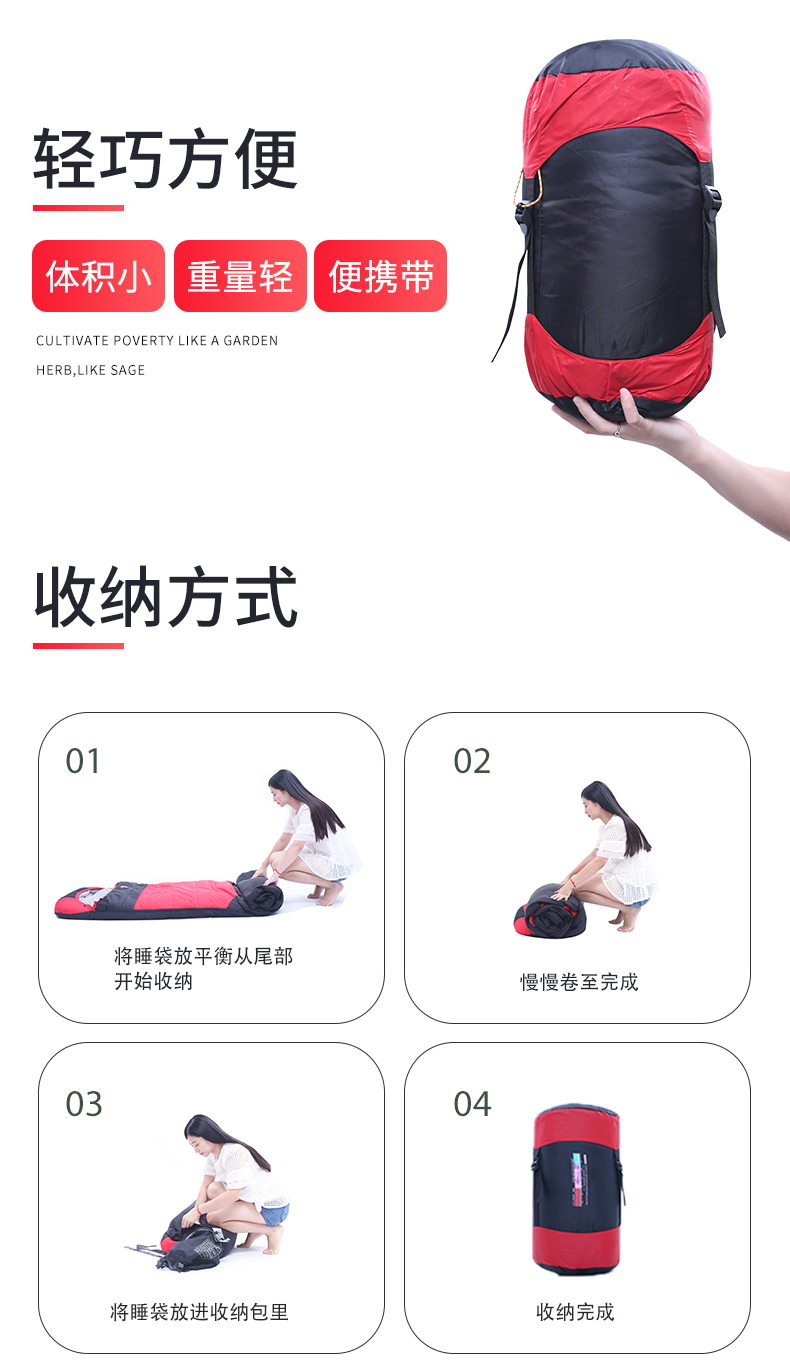 Sói Bắc Cực Túi ngủ Người lớn Người lớn Trong nhà Dày Một đôi Cắm trại ngoài trời Di động Mùa thu Mùa đông túi ngủ chống muỗi mùa hè