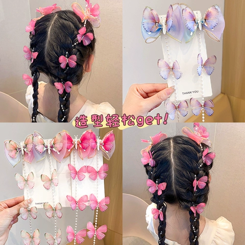 Детская заколка для волос, аксессуар для волос для принцессы, цепь с кисточками