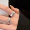 Cat and Dog Diary Couple Ring Two-in-One Kitten and Puppy Ring Little Red Book Same Style Frosted Open Ring
