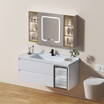 (stores in the same section) Orofen smart bath room cabinet combination toilet solid wood bathroom wash face wash basin cabinet