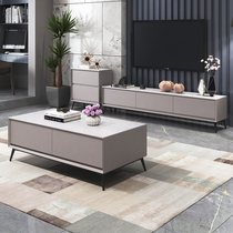 Light extravagant minimalist rock board TV cabinet minimalist modern living room tea table suit combined willfully small family type storage lockers