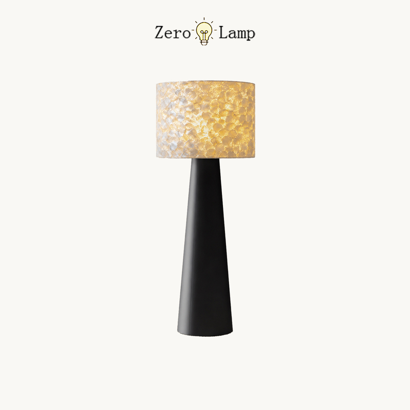 Medieval-Style Shell Floor Lamp, Retro Creative Designer Model, Artistic Decorative Ambient Light for Bedroom, Living Room, and Next to the Sofa