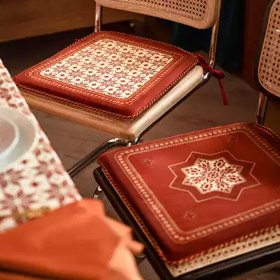 Retro light luxury New Year red seat cushion home Nordic high-end chair cushion table chair cushion ins four seasons Universal