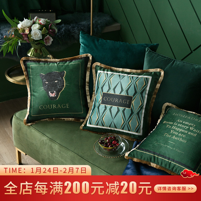 My sofa pillow cushion living room European and American style pillow Nordic wind ins light luxury retro pillow cover does not contain core