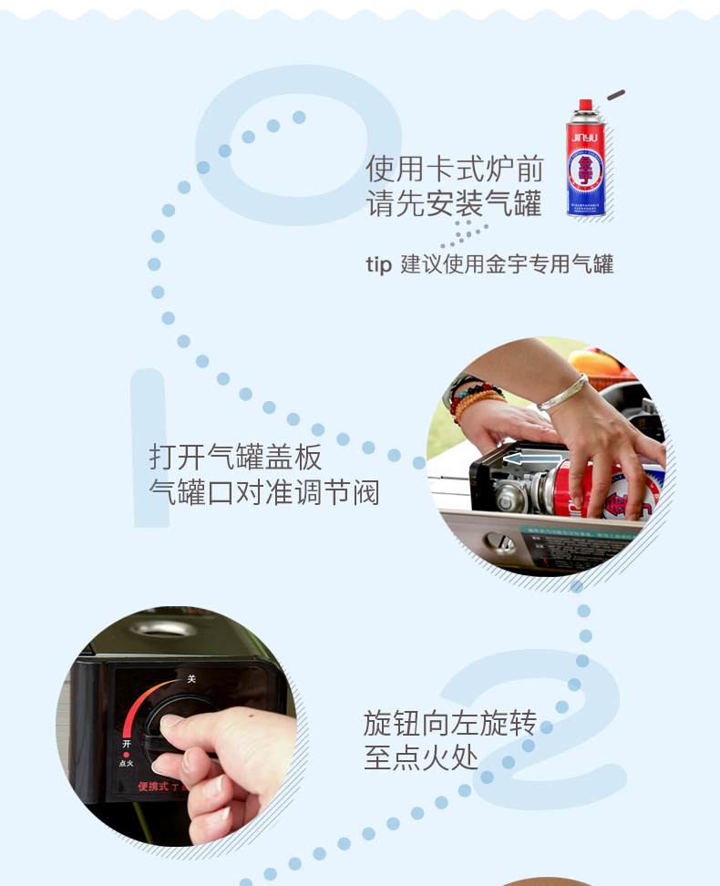 Jinyu Cassette Lò di động ngoài trời Hộ gia đình Gas Gas Gas Gas Fire Boiler Card Từ nướng cá BBQ - Bếp lò / bộ đồ ăn / đồ nướng dã ngoại bếp nướng dã ngoại