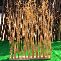 Natural small fine bamboo Small yard Bamboo pole decoration Bamboo fence Hotel balcony Living room Tea room partition Bamboo screen