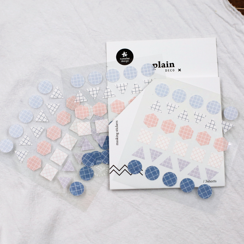 South Korea SONIA sticker salt series minimalist geometric graphics handbill decoration sticker color DIY matching