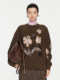 Jiangnan Buyi Spring and Autumn Knitted Sweater Crochet Flower Sweater Loose Pullover 5O9315400