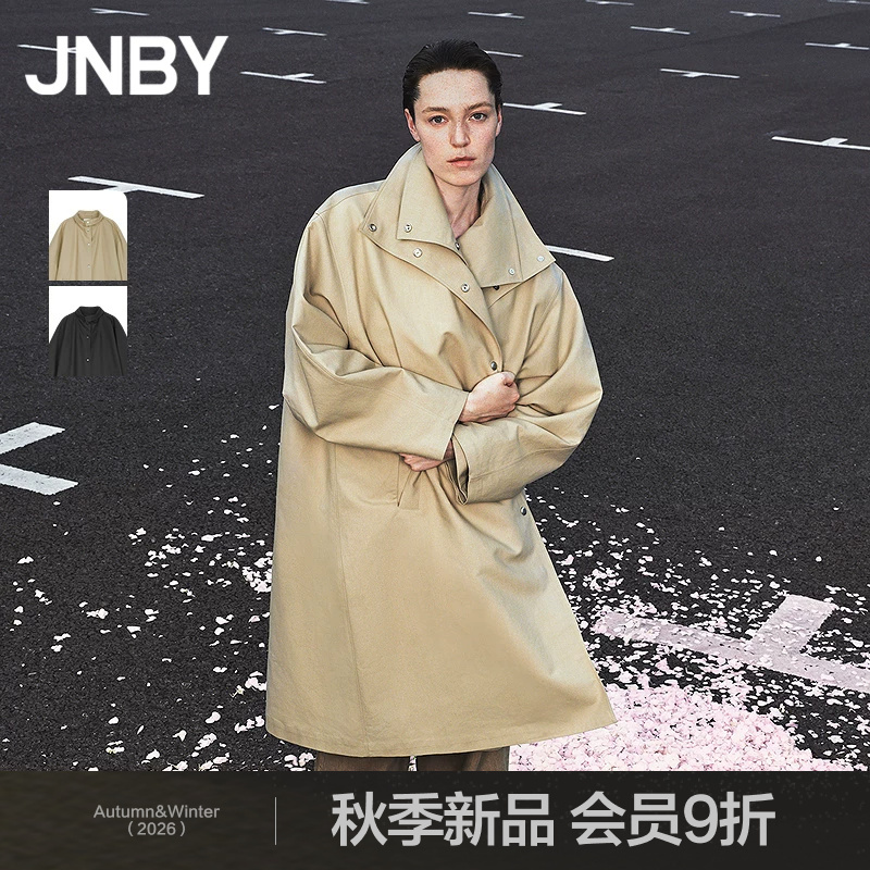 [Same Style as in Shopping Malls] Jnby/Jiangnan Cloth 26Th Autumn New Product Long Trench Coat A-Line Stand Collar 5Q8915190