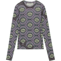 JNBY Jiangnan Buyi spring and summer T-shirt womens modified tops skin clothing long-sleeved geometric print round neck bottoming shirt