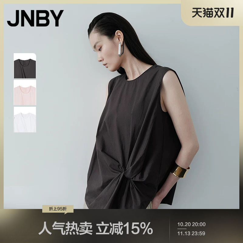 Jnby/Jiangnan Cloth Summer Shirt Sleeveless Solid Color Twisted Top Simple Casual Commuting 5Q6212680