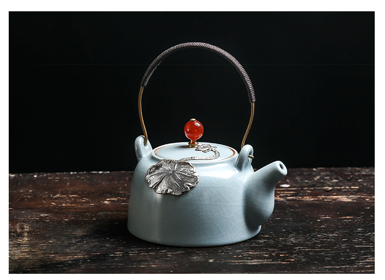 Your up checking silver teapot Japanese start the porcelain pot of tea ware ceramic girder kung fu tea pot