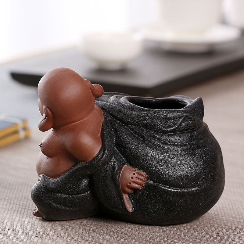 Black pottery violet arenaceous ebony furnishing articles 6 gentleman kung fu tea accessories maitreya tea pet boutique chicken wings wood tea set