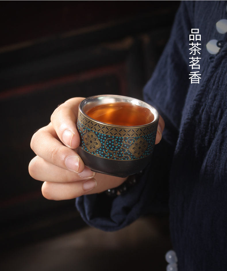 Lin Xiaowei kung fu tea set new product tasted silver gilding the teapot household ceramics single pot western creative little teapot tea