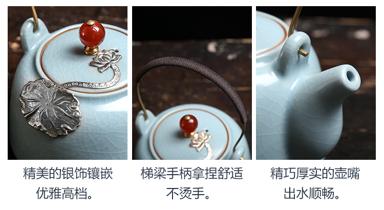 Your up checking silver teapot Japanese start the porcelain pot of tea ware ceramic girder kung fu tea pot