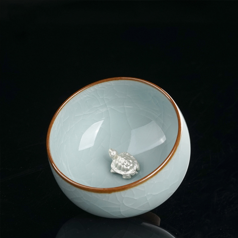 With silver your up expressions using CPU purple iron foot sample tea cup master cup single CPU ruzhou your porcelain pieces of personal cup gift