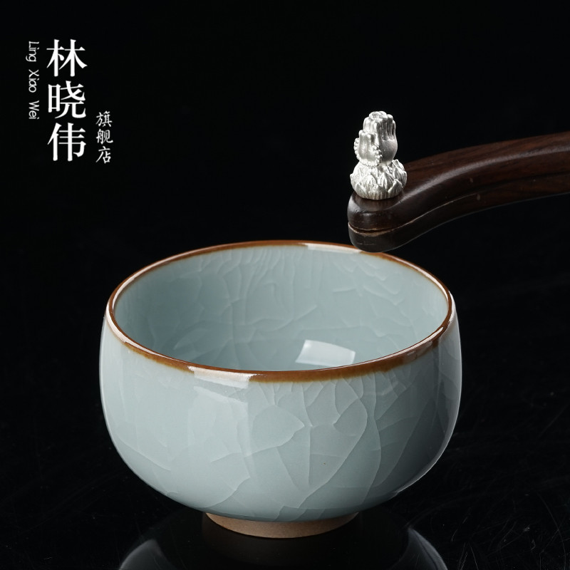 With silver your up expressions using CPU purple iron foot sample tea cup master cup single CPU ruzhou your porcelain pieces of personal cup gift