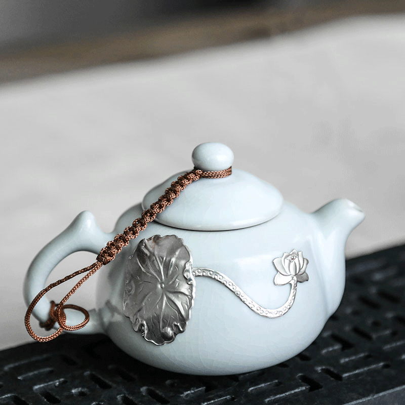 Your up with silver teapot high - grade small single pot of household ceramics filter kung fu tea, kungfu tea set