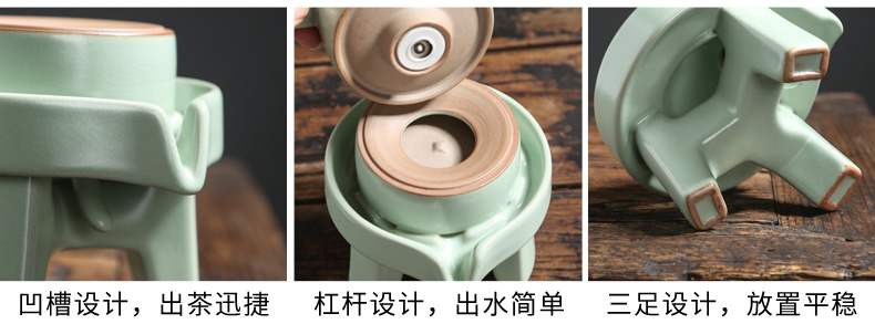 Ceramic creative half automatic kung fu tea sets tea tea ware lazy cup of simple home office