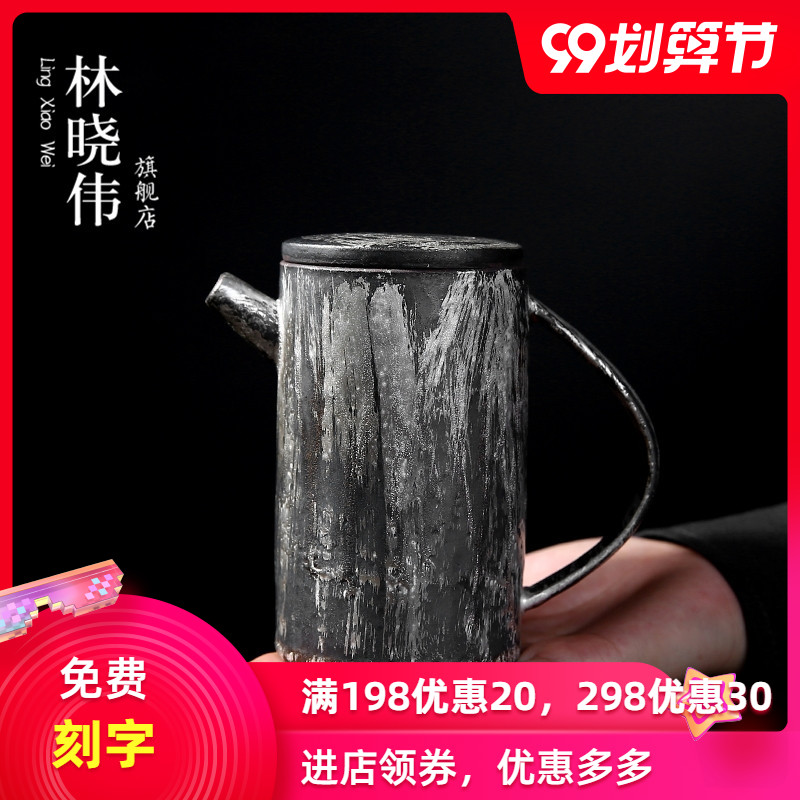 Coarse pottery coppering. As silver restoring ancient ways ceramic teapot Japanese large single pot of kung fu tea set filter teapot suit household