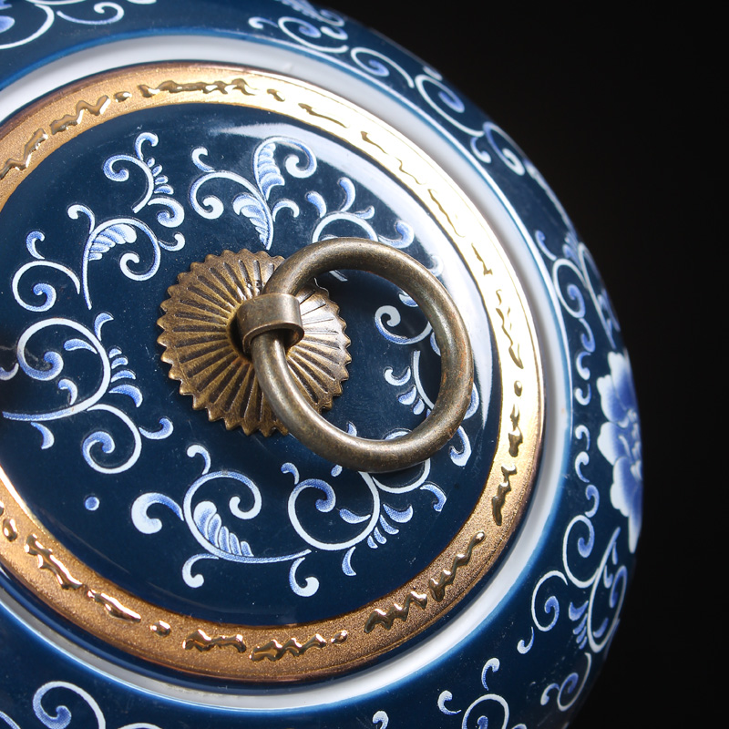 Caddy fixings ceramic tea set suit household seal tank storage tanks tieguanyin store receives the pu 'er tea POTS