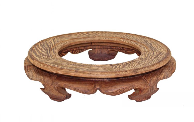 Mahogany round base, stone urn frame vase bonsai ceramic bottle gourd crystal ball real mywood furnishing articles