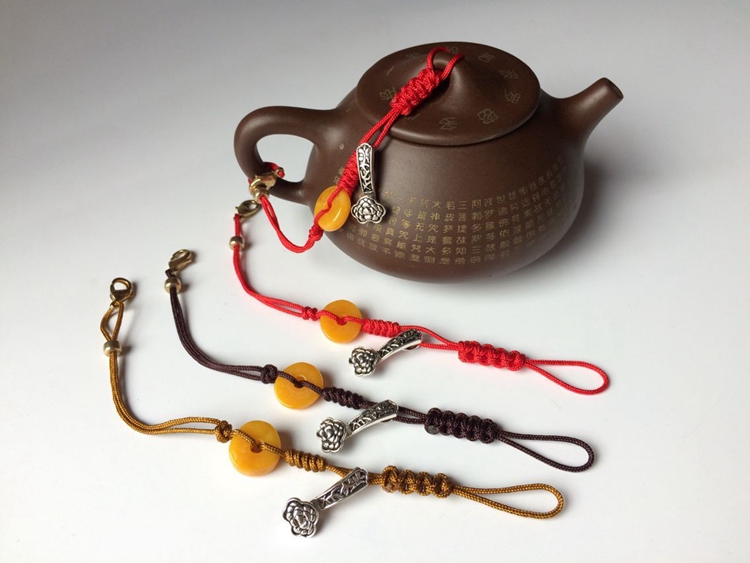 Double gourd ladle lid lashing kung fu tea cup with lid cord rope are it lashing the teapot lid cup