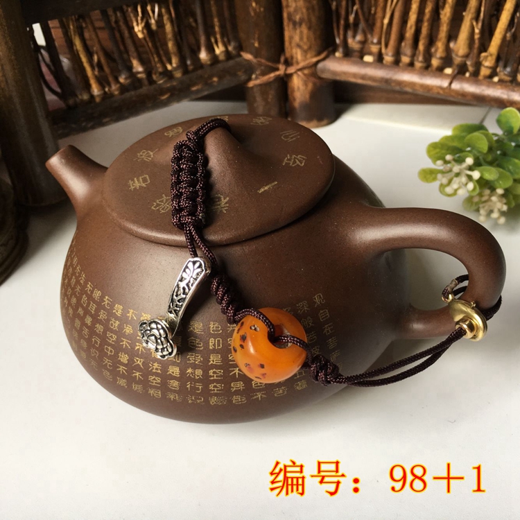 Double gourd ladle lid lashing kung fu tea cup with lid cord rope are it lashing the teapot lid cup