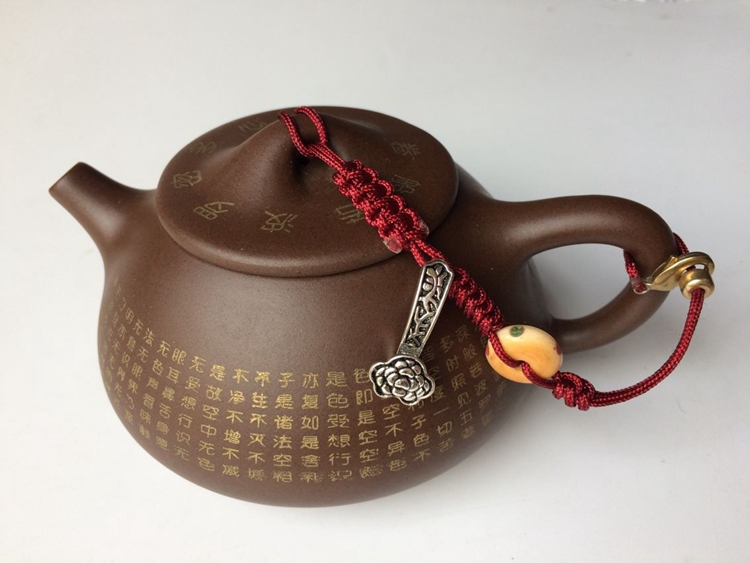 Double gourd ladle lid lashing kung fu tea cup with lid cord rope are it lashing the teapot lid cup