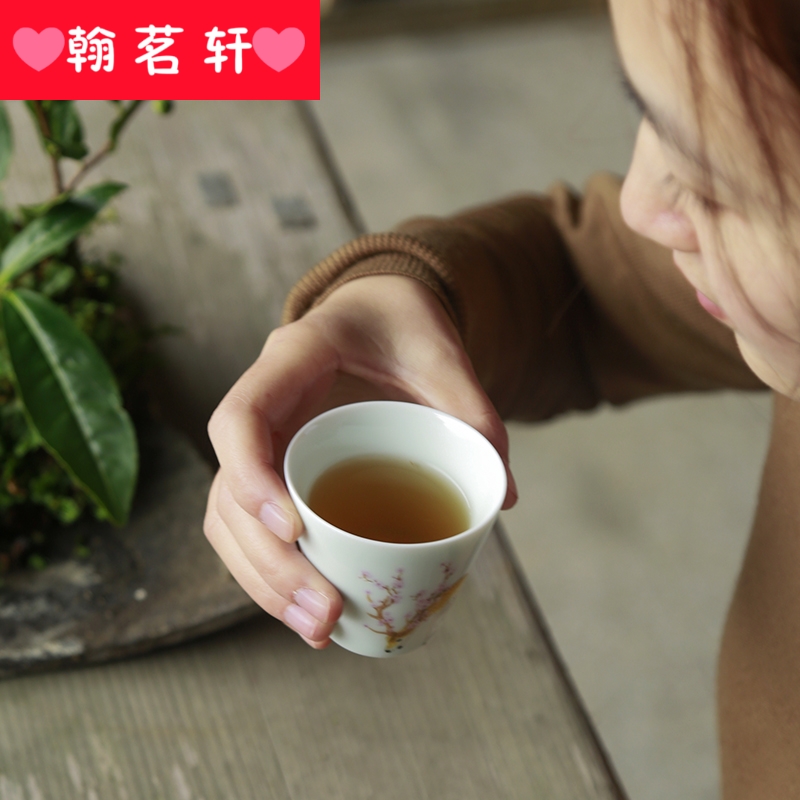 Kongfu master cup getting large single cup a pair of sample tea cup bowl tea jingdezhen ceramics, the personal move.