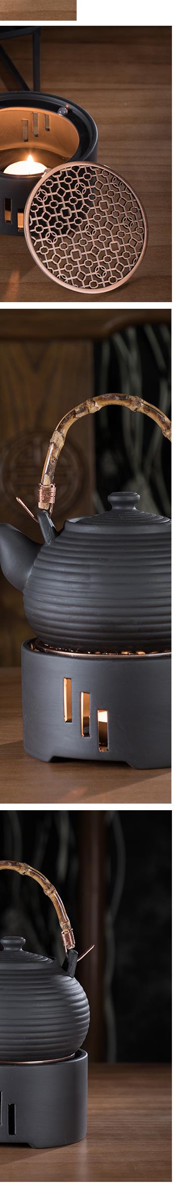 Japanese based idea for household ceramic tea pot heating temperature heating base tea, kungfu tea taking with zero metal pad