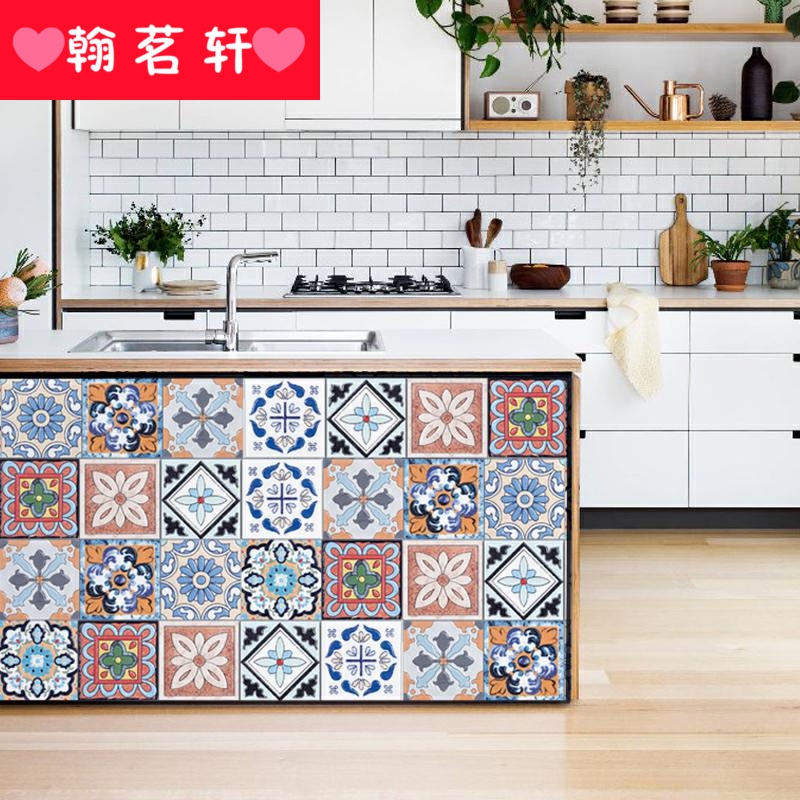 Ceramic tile waterproof becomes kitchen bathroom toilet decorates wall stick oil moisture sticky continental basins from stickers