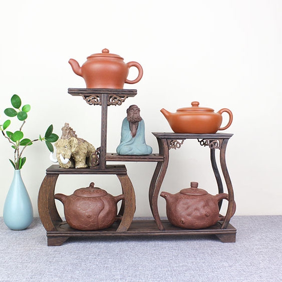 Solid wood tea tea tea cake stand little rich ancient frame cabinet shelf receive shelf region of purple sand teapot tea set