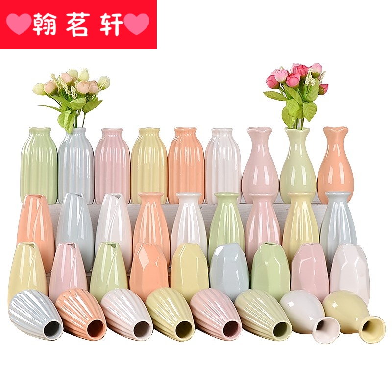 Acrylic plastic imitation ceramic vase hydroponic sitting room resin tray package mail flower arranging plastic vase with water