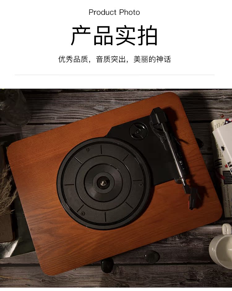 đầu đĩa than micro dd7 Máy ghi âm retro retro xách tay cổ điển phòng khách hiện đại nhỏ cổ nhà Mỹ giọng hát cơ điện máy ghi âm - Máy hát 	đầu đĩa than liên xô
