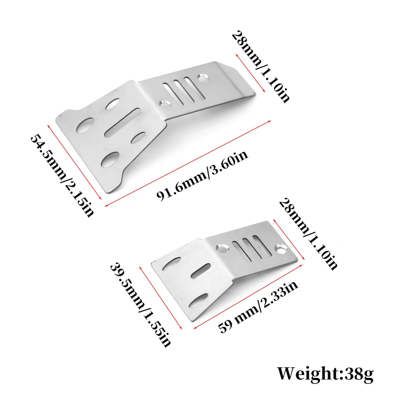 Model Car Arrma Mojave 1/14 Small Mojave Stainless Steel Front and Rear Chassis Guard Ly133