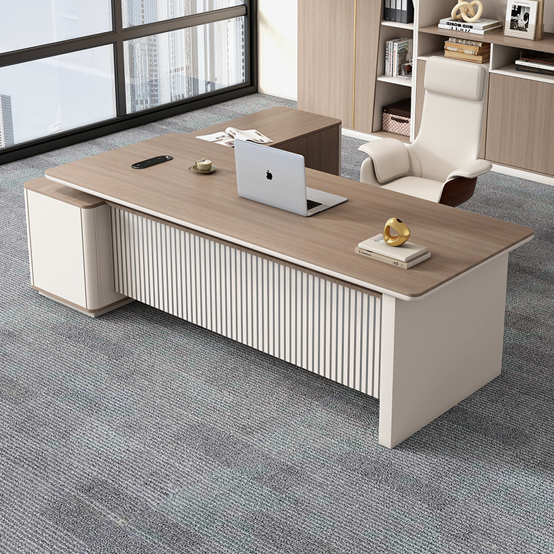 Light Luxury Executive Desk, Simple Modern High-End Executive Desk, Large Desk, Office Computer Desk and Chair Set