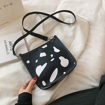 Milk cow pattern Mini small square bag female 2021 New Tide Red fashion small square bag niche all shoulder shoulder bag